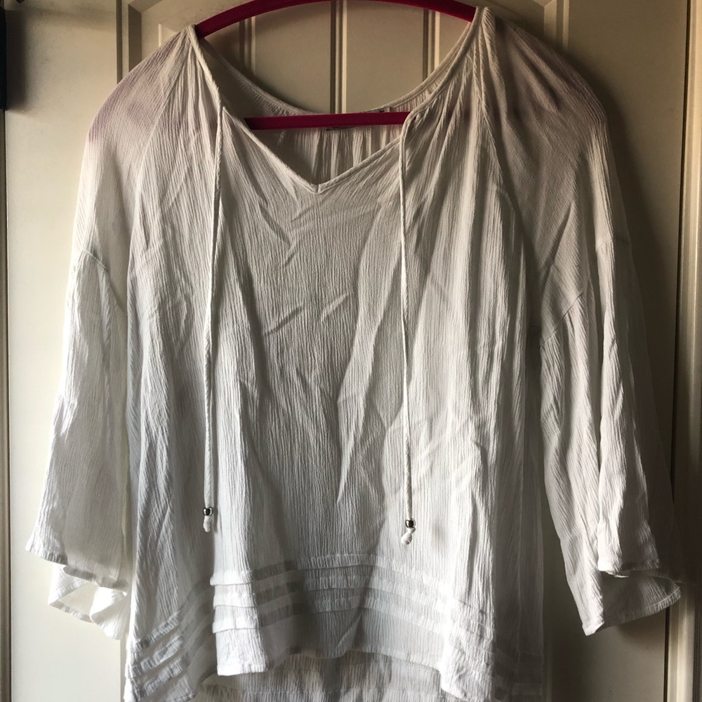 Cotton On Wide Sleeve White Top